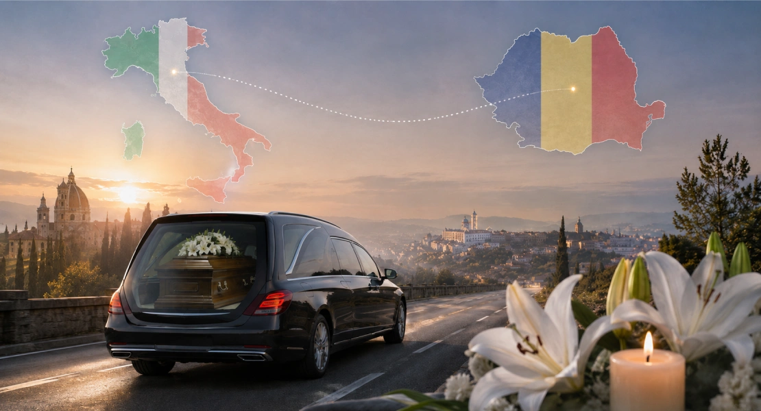 Transport funerar internațional Italia – România